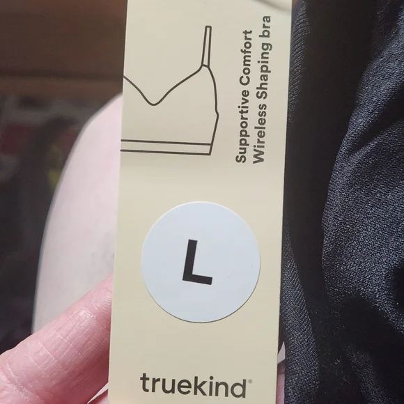 Truekind Daily Comfort Wireless Shaper Bra Black Size Large NWT - Picture 5 of 6